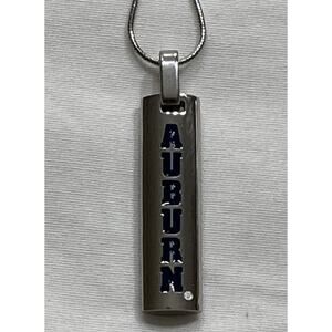 Sandol Auburn Tigers Silver Bar Necklace Women's 18 inches Lobster Clasp NCAA